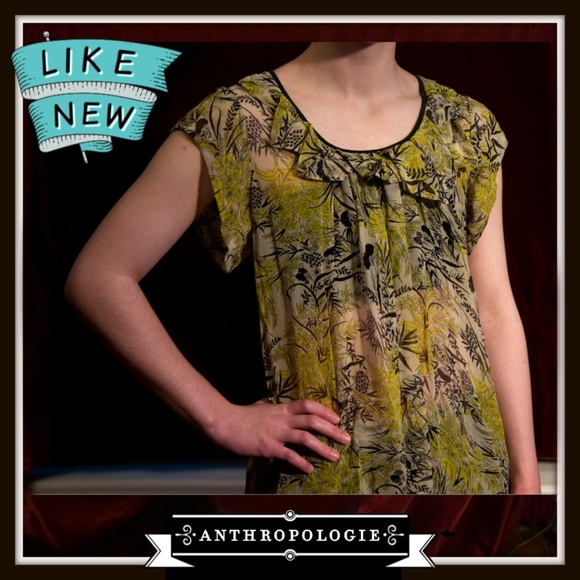 Anthropologie Tracy Reese Silk Top - Picture 1 of 5